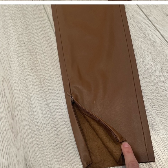 Zara faux leather pants size small - Picture 2 of 4